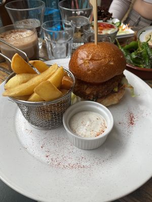 chick'n burger   at Love Shack in East London