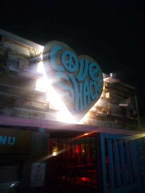 Outside Love Shack at Love Shack in East London