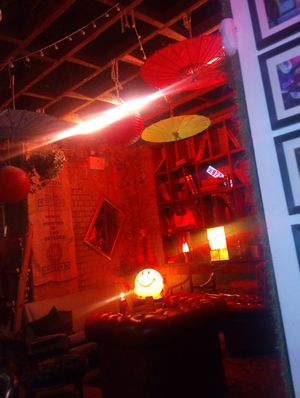 Quirky but very cool decor at Love Shack in East London