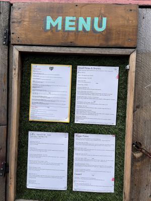 Menu  at Love Shack in East London