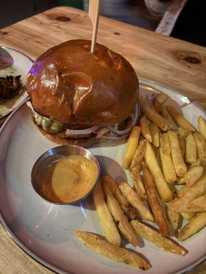 Beyond meat burger  at Love Shack in East London