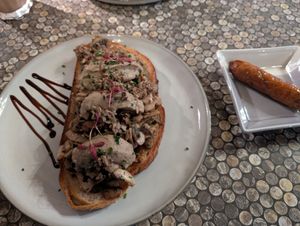 Mushroom on toast at Love Shack in East London