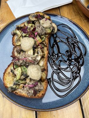 Mushroom toast   at Love Shack in East London