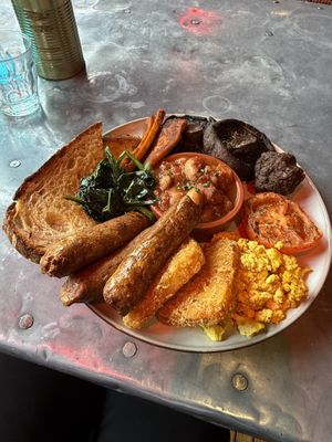 English breakfast   at Love Shack in East London