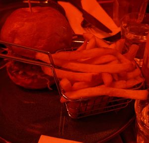 Burger at Love Shack in East London