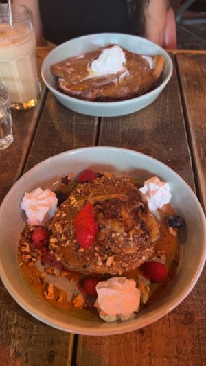 Amazing pancakes  at Love Shack in East London