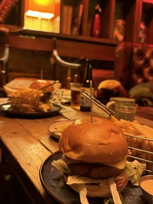 Beyond burger  at Love Shack in East London