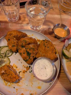 Crispy Oyster Mushroom 🍄 Wings at Love Shack in East London