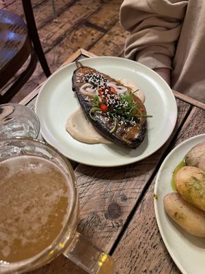 Miso aubergine steak  at Love Shack in East London