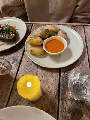 Canarian potatoes  at Love Shack in East London