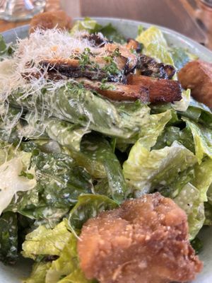Caesar salad + tofu  at Love Shack in East London
