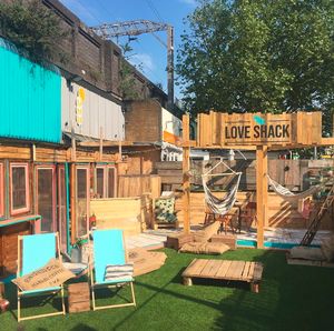 Hammocks, deck chairs and good times at Love Shack in East London