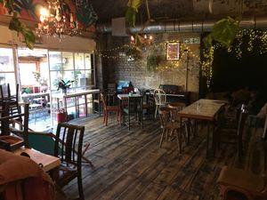 Cozy, comfy, quirky restaurant  at Love Shack in East London