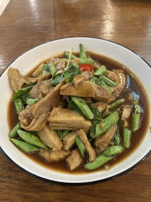 Thai basil with ‘duck’ - would definitely recommend  at Nova Kitchen - MBK in Bangkok