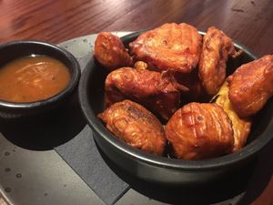 Vegetable pakora at Helgi's in Orkney Islands
