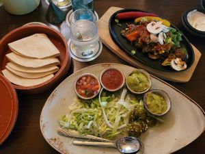 Fajitas veganas at Chumbos in Schweinfurt