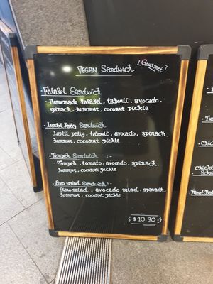 Large Vegan sandwich menu at Corner Coffee Co in Haymarket