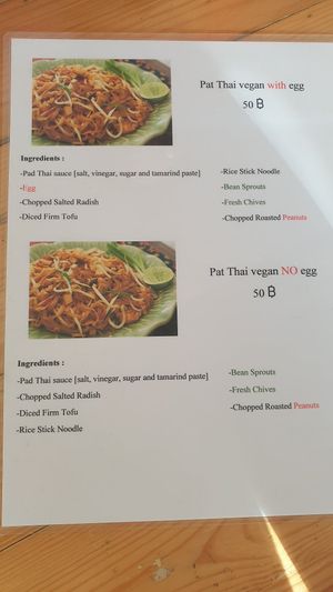 Menu (Pad Thai) at Noodle Soup  in Ayutthaya