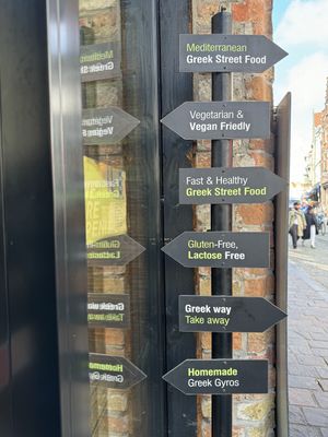 Signage outside  at The Olive Street Food  in Bruges