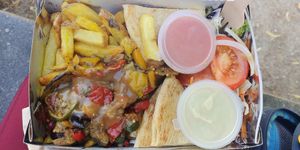 Grilled veggies streetbox at The Olive Street Food  in Bruges