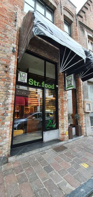 Front. (it was still closed) at The Olive Street Food  in Bruges
