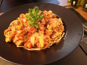 Vegan pasta at Mister Spaghetti in Bruges