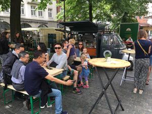 Organic market, Münsterplatz, Aachen at Cafe Helmut - Food Truck in Aachen