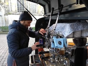 Organic market, Münsterplatz, Aachen at Cafe Helmut - Food Truck in Aachen