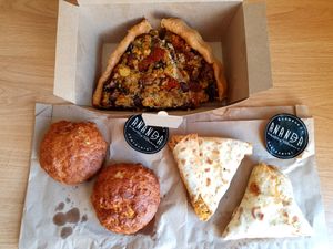 Tasty takeaway at Ananda Bakery in Sofia