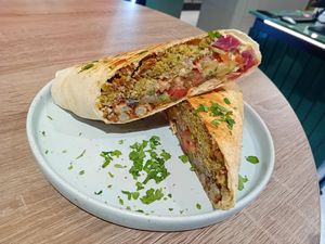 Delicious Ali's incredible (huuuge) at Ali's Lebanese Incredible Sandwiches in The Hague