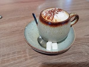 Nice cappuccino at Ali's Lebanese Incredible Sandwiches in The Hague