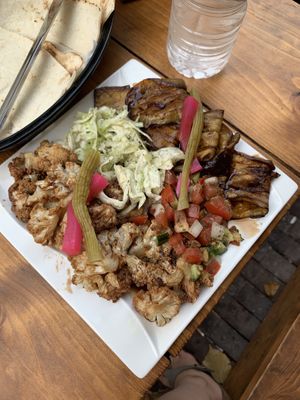 Eggplant and cauliflower dish at Ali's Lebanese Incredible Sandwiches in The Hague