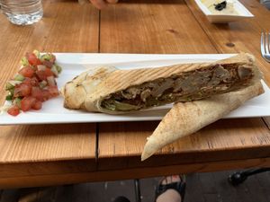 Eggplant and cauliflower Sandwich  at Ali's Lebanese Incredible Sandwiches in The Hague