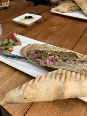 Falafel and baba ganoush sandwich at Ali's Lebanese Incredible Sandwiches in The Hague