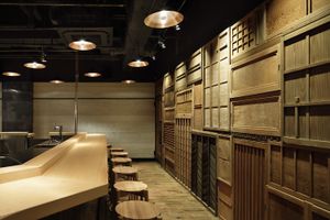 Wooden and warm interior  at Gonpachi - Harajuku in Tokyo