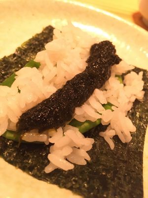 Seaweed wasabi  at Gonpachi - Harajuku in Tokyo