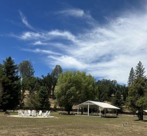 Pavilions and community fire pit. Wood provided  at Mandala Springs Retreat in Cobb