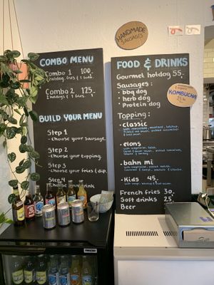 Menu 6/9/19 at Plantepølsen in Copenhagen