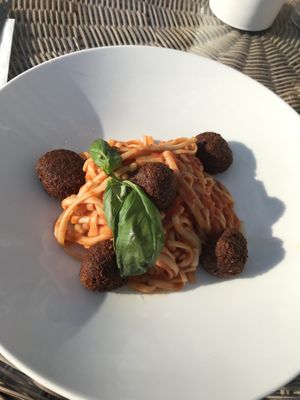 ‘Meatball’ marinara  at The Old Granary in Wareham