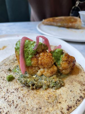 Cauliflower taco  at Rosalinda in Toronto