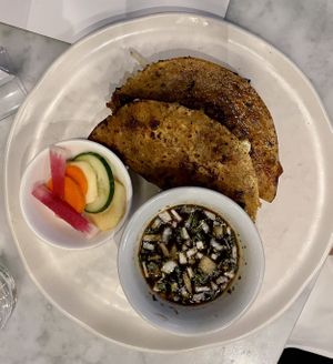 Mushroom birria tacos  at Rosalinda in Toronto