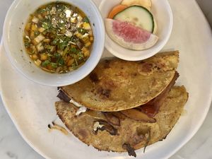Taco with mushrooms   at Rosalinda in Toronto