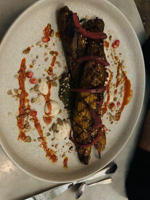 Eggplant  entree   at Rosalinda in Toronto