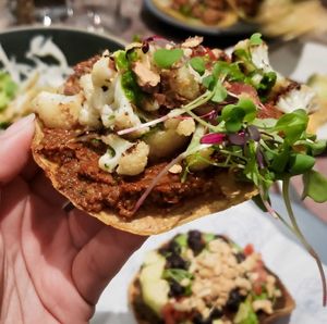 Cauliflower Tostada at Rosalinda in Toronto