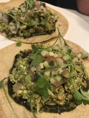 Chorizo verde taco at Rosalinda in Toronto