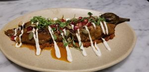 Roasted Japanese Eggplant at Rosalinda in Toronto