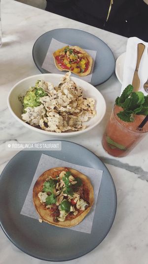 Yummy tostadas at Rosalinda in Toronto