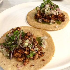 Chorizo rojo taco  at Rosalinda in Toronto