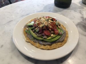 Avocado tostada! Need this too! at Rosalinda in Toronto