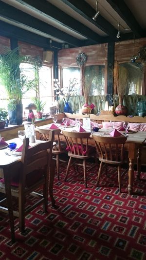 Restaurant room at The Globe Inn in Lostwithiel
